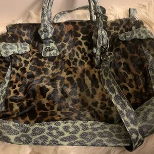 JENRIGO GREEN LEOPARD ITALIAN BAG.